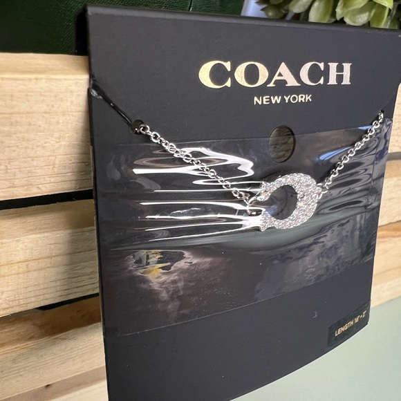 Coach Silver Signature Pave Logo - Picture 2 of 3